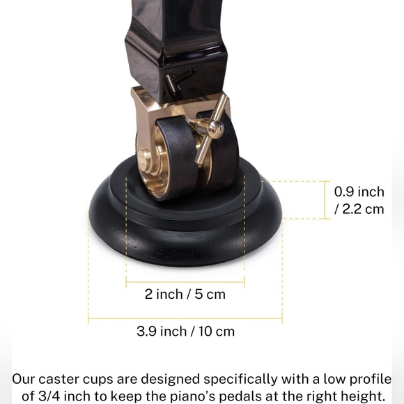 Donner Hardwood Piano Caster - 4-Pack - Non-Slip & Anti-Noise - Black - New - Picture 2 of 3